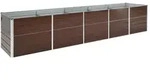vidaXL Hochbeet, Braun, Metall, 80x45x400 cm, Gartenzubeh&ouml;r, Hochbeete