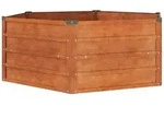 vidaXL Hochbeet, Braun, Metall, 129x45x129 cm, Gartenzubeh&ouml;r, Hochbeete