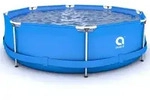 Avenli Pool, Blau, Kunststoff, Uni, 4,383 L, Rund, 300x76x300 cm, Freizeit, Pools und