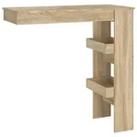 vidaXL Wand-Bartisch, Sonoma Eiche, Holz, Strukturbuche, Rechteckig,Rechteckig,