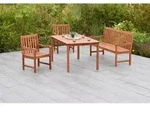 Gardenson Gartenset Santos, Natur, Holz, Eukalyptusholz, massiv, FSC Mix,