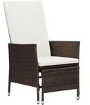 vidaXL Gartenst&uuml;hle, Braun, Naturmaterialien, 131x106x62 cm, Loungem&ouml;bel,