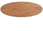 vidaXL Runde, Hellbraun, Holz, Eiche, Rund, 90x1.5x90 cm, Esszimmer, Tische,