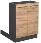 Vicco K&uuml;cheninsel, Eiche, Anthrazit, Holzwerkstoff, Rechteckig, 60x82x30 cm,