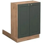Vicco K&uuml;cheninsel, Gr&uuml;n, Honigeiche, Holzwerkstoff, Rechteckig, 60x82x30 cm,