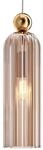 Maytoni Pendelleuchte, Gold, Cognac, Metall, Glas, zylindrisch,zylindrisch, 34.7 cm,
