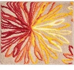 Grund Badteppich Art, Orange, Beige, Textil, Blume, rechteckig, 50x60 cm,...