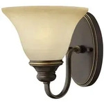 Elstead Lighting Wandleuchte HK-Cello, Bronze, Metall, Glas, 21.6x21x24.2 cm, Gr&uuml;ner