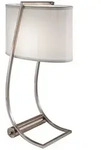 Elstead Lighting Tischleuchte Lex, Silber, Metall, 21.9x62.2 cm, Gr&uuml;ner Punkt, RoHS,
