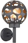 Globo Aussenwandleuchte, Anthrazit, Klar, Metall, Kunststoff, 22.5x32.7x20 cm, Lampen