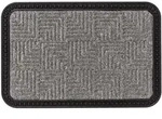 Astra FU&szlig;MATTE Border Star, Grau, Kunststoff, Textil, oval, 40x60 cm, rutschfest,