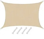 Amanka Sonnensegel, Beige, Kunststoff, Rechteckig, 300x400 cm, Sonnen- & Sichtschutz,