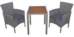 Gardenson Balkonset, Anthrazit, Schwarz, Hellgrau, Hellbraun, Holz, Metall,