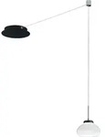 Fabas Luce Led-Pendelleuchte Arabella, Schwarz, Wei&szlig;, Metall, Glas, 350 cm, ISO