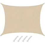 Amanka Sonnensegel, Beige, Kunststoff, Rechteckig, 500x700 cm, Sonnenschutz &