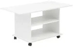 Mid.you Couchtisch, Wei&szlig;, Holzwerkstoff, rechteckig, 54.5x51x95 cm, Stauraum,