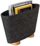 Zeitungsst&auml;nder pieperconcept Andersen, Anthrazit, Eiche, Holz, Textil, Eiche,