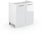 Vicco Sp&uuml;lenunterschrank, Wei&szlig; Hochglanz, Wei&szlig;, Holzwerkstoff, 1 F&auml;cher,