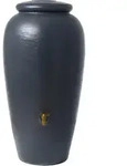 4rain Regenamphore, Grau, Kunststoff, 220 L, 59x118x60 cm, Gartenzubeh&ouml;r,