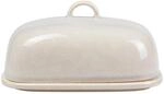 like.Villeroy & Boch Butterdose Perlemor Sand, Keramik, 12x8x15.5 cm,