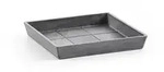 Ecopots Blumentopfuntersetzer, Grau, Kunststoff, Beton Optik, Quadratisch, 2.6 cm,
