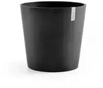 Ecopots Blumentopf, Dunkelgrau, Kunststoff, Beton Optik, Rund, 44.3 cm, Dekoration,