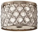 Elstead Lighting Deckenleuchte Lucia, Silber, Metall, Glas, Textil, 21 cm, RoHS,