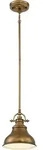 Elstead Lighting H&auml;ngeleuchte Emery, Messing, Metall, Glas, 20.3 cm, Gr&uuml;ner Punkt,