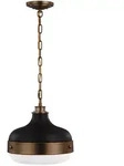 Elstead Lighting H&auml;ngeleuchte Cadence, Schwarz, Messing, Metall, Glas, 48.3 cm,