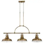 Elstead Lighting H&auml;ngeleuchte Emery, Messing, Metall, Glas, 133.3x73x34.3 cm,