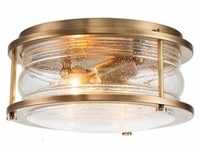 Elstead Lighting Badezimmer-Deckenleuchte, Messing, Metall, Glas, 15.4 cm,...