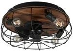 Deckenleuchte Trondheim, Braun, Schwarz, Holz, Metall, Kunststoff, Kautschukholz,