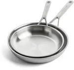 KitchenAid Pfannen-Set, Silber, Metall, Kochen, Pfannen