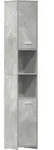 vidaXL Badezimmerschrank, Grau, Holzwerkstoff, 30x183.5x30 cm, Badezimmer,