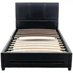 Home Deluxe Led, Schwarz, Kunststoff, Schlafzimmer, Betten, Polsterbetten