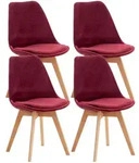 CLP Stuhl, Bordeaux, Holz, 49x83x50 cm, Esszimmer, St&uuml;hle, Esszimmerst&uuml;hle,