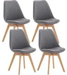 CLP Stuhl, Grau, Holz, 49x83x50 cm, Esszimmer, St&uuml;hle, Esszimmerst&uuml;hle,