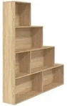 vidaXL B&uuml;cherregal, Sonoma Eiche, Holz, Strukturbuche, 6 F&auml;cher, Rechteckig,