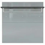 Germania Garderobenpaneel, Graphit, Silber, Glas, Holzwerkstoff, 97x96x30 cm,