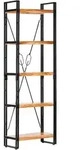 vidaXL B&uuml;cherregal, Braun, Holz, 30x180x60 cm, Wohnzimmer, Regale, B&uuml;cherregale