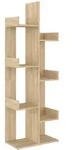 vidaXL B&uuml;cherregal, Sonoma Eiche, Holz, Strukturbuche, 8 F&auml;cher, Rechteckig,
