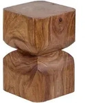 Mid.you Beistelltisch, Sheesham, Holz, Sheesham, vollmassiv, quadratisch, Sockel,