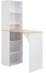vidaXL Bartisch, Wei&szlig;, Holz, Rechteckig, S&auml;ule, 59x200x115 cm, Esszimmer,