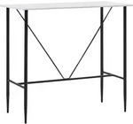 vidaXL Bartisch, Wei&szlig;, Holzwerkstoff, Rechteckig, S&auml;ule, 60x110x120 cm, Esszimmer,