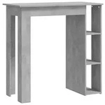 vidaXL Bartisch, Hellgrau, Holz, Strukturbuche, Rechteckig,Rechteckig, 50x103.5x102