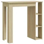 vidaXL Bartisch, Sonoma Eiche, Holz, Strukturbuche, Rechteckig,Rechteckig,