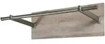 Livetastic Wandgarderobe, Silber, Eiche, Metall, Holzwerkstoff, 85x25x30 cm,