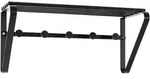 Wandgarderobe, Schwarz, Metall, 45x20x18 cm, Hutablage, Garderobe, Garderobenleisten