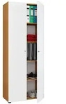 Mid.you Mehrzweckschrank Vandol, Braun, Wei&szlig;, Buche, Kunststoff, 4 F&auml;cher,