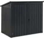 Beliani Ger&auml;tehaus, Grau, Metall, 158x134x96 cm, Aufbewahrung & Schutzh&uuml;llen,